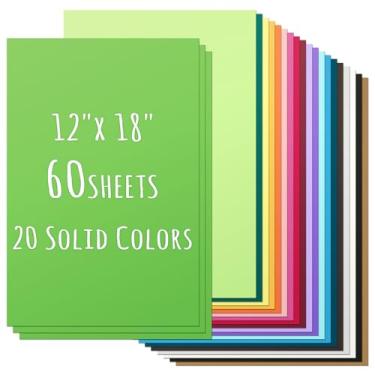 Imagem de Cartolina grande para impressão de 30 x 45 cm, 60 folhas, capa pesada de 36 kg, acabamento fosco, ótimo para folhetos, menus, capas, quadros de pôsteres