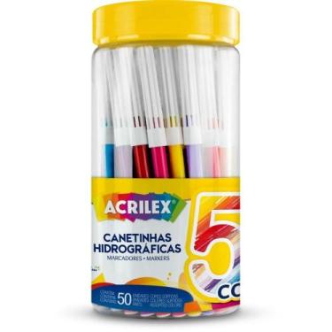 Imagem de Caneta Hidrográfica 50 Cores Caixa com 1 Unidade - Acrilex