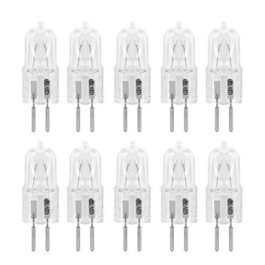 Imagem de Pacote com 10 regulável transparente T4 Q35/GY6.35/CL/120V GY6.35 JCD 35 W 35W 120 volts lâmpada de halogêneo de cera elétrica para fuselagem de cera elétrica para aquecedor de aroma iluminação de balcão de cozinha banheiro espelho gy6.35