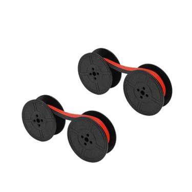 Imagem de RUIFUU 2 pares de fitas de máquina de escrever, carretel duplo universal de substituição de fita de tinta de máquina de escrever vintage compatível com a maioria das máquinas de escrever vintage