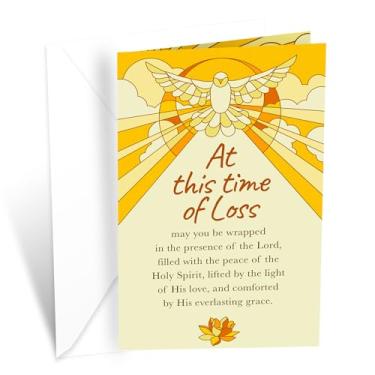 Imagem de Prime Greetings Cartão de simpatia religiosa, feito nos EUA, cartolina grossa com envelope premium embalado em um envelope de apresentação reutilizável, ecológico, 12,7 cm x 19,7 cm