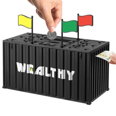 Imagem de Cofrinho para crianças, recipiente inquebrável de blocos de construção, caixa de economia de dinheiro para adultos, banco digital de contagem de moedas com contador LCD, ótimos presentes infantis para