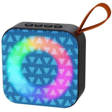 Imagem de Caixa Caixinha De Som Bluetooth Portátil Potente Mini Led Rgb - Altome