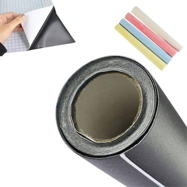 Imagem de Papel De Parede Autocolante Revestimento Adesivo Preto + Giz