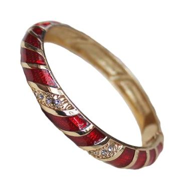 Imagem de Only My Live Home Pulseiras femininas listradas de strass Cloisonne Rainbow Cloisonne, pulseiras chinesas ICH Handmde, joias articuladas, presentes, Diameter 2.36 inch wide 0.5 inch, Strass de cobre e