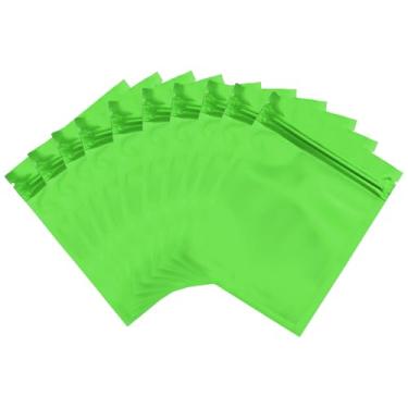 Imagem de PATIKIL Sacos de embalagem resseláveis para pequenas empresas, 100 peças de 100 x 15 cm bolsa à prova de cheiros brilhante de alumínio selável bolsa plana com zíper para armazenamento de alimentos