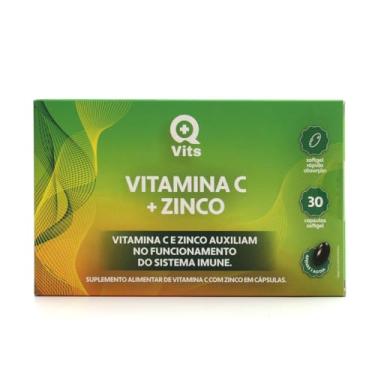 Imagem de Vitamina C + Zinco QMaisVits 30 Cápsulas Softgel