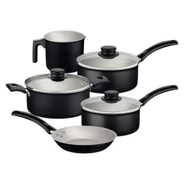 Imagem de Jogo de Panelas Tramontina Linz Antiaderente 5 Peças, Preto