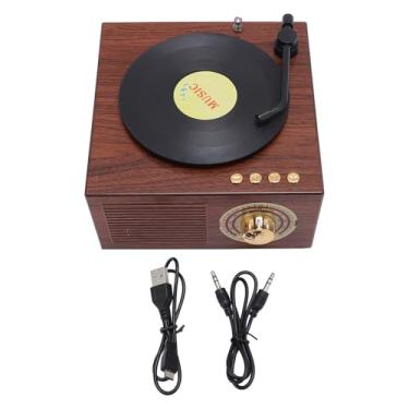 Imagem de Palestrante vintage Phonografed Shaped Speaker Low Bass Retro BT Radio Player para o escritório em casa
