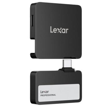 Imagem de Lexar Professional Go USB 3.2 Gen 2 Type-C SSD portátil com hub, preto - 2 TB