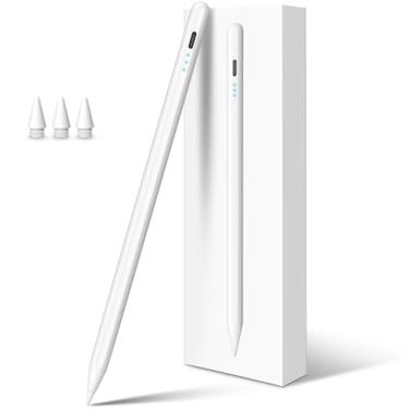 Imagem de Caneta stylus para iPad 10ª geração, carga rápida em 13 minutos, com rejeição de palma, sensível a inclinação, compatível com iPad 6/7/8/9/10/11, Pro 11”/12,9”/ M4, Air 3/4/5/M2/M3, Mini 5/6
