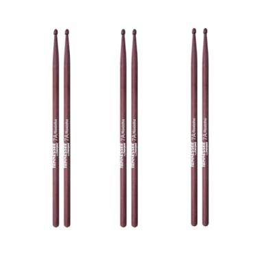 Imagem de Kit três pares e baquetas Tennessee 7a Roxinho Ponta De Madeira Liverpool