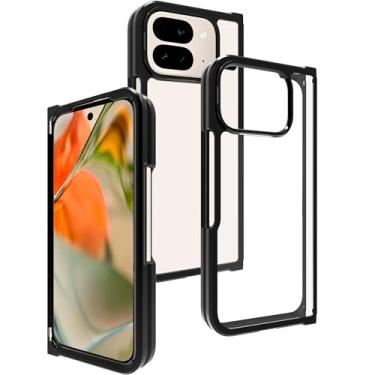 Imagem de Osophter Capa dobrável para Pixel 10-Pro: capa protetora transparente transparente [anti-amarelo] [antiarranhões] para Google Pixel 10 Pro Fold capa preta