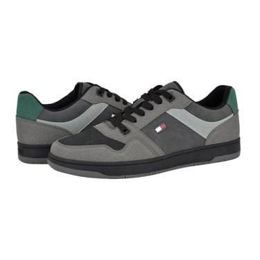 Imagem de Tommy Hilfiger Tênis masculino Trane, Cinza escuro/preto multi, 42