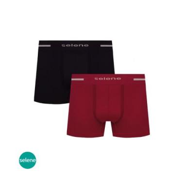 Imagem de Kit 4 Cuecas Boxer Box Selene Em Microfibra Sem Costura Masculina , Pr