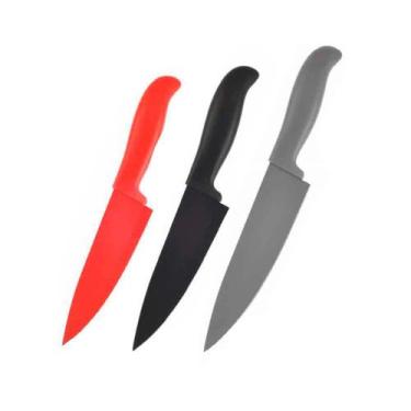 Imagem de Jogo de Facas 3 Peças Cabo Ergonômico Cozinha Churrasco - Univendas, S