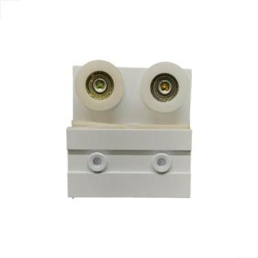 Imagem de Carrinho Duplo 1122AC Portas Janelas De Vidro Correr Branco - Glasspeç