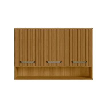 Imagem de Armário Triplo 120cm 3 Portas Criare Freijo Ripado - SSX Multicoisas