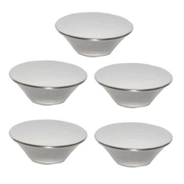 Imagem de Kit 5 Pegador Puxador INOX Pomel Completo para Tampas - MTA