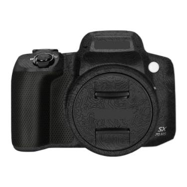 Imagem de SX70HS Adesivo de capa de câmera anti-arranhões para Canon PowerShot SX 70 HS Película protetora adesivos de película (contorno preto)