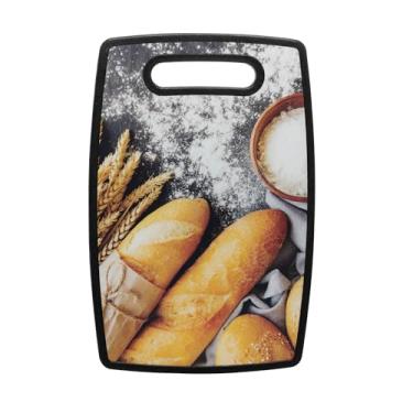 Imagem de LYOR - Tábua para Corte de Plástico com Estampa Pães 30cm x 20cm x 1cm