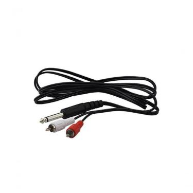 Imagem de Cabo P10 Macho Mono Para 2 X Plug Rca Macho 1,8m
