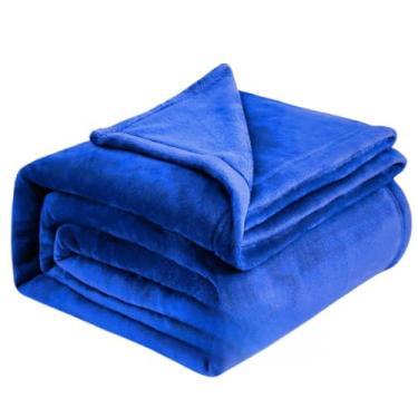 Imagem de Manta Casal Microfibra 2,00x1,80Mt Lisa (Azul)