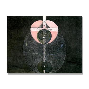 Imagem de Pôster Hilma Af Klint, (Evolução, nº 08), reproduções de pinturas famosas, imagem de arte abstrata para sala de estar quarto decoração de casa. Tela de 40 x 50 cm - 15,8 x 19,7 pol