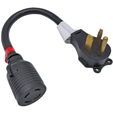 Imagem de FullskY FC-65L43 NEMA macho 6-50P para fêmea NEMA L14-30R para plugue de soldador para soquete de 4 pinos saída de adaptador de 250 V