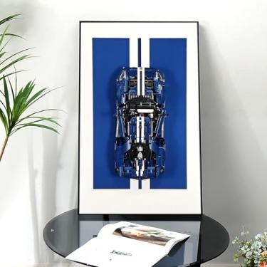 Imagem de NyTfxkeJ Quadro de parede para Lego Technic 2022 Ford GT 42154 Kit de modelo de carro, suporte de parede de carro colecionável adulto para blocos de construção, presentes para amantes de Lego (carro