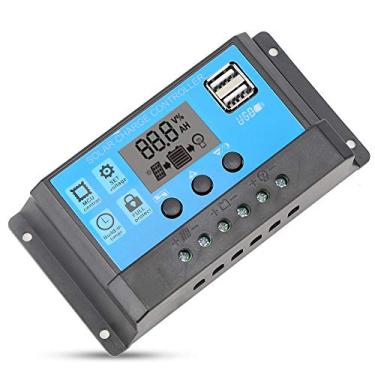 Imagem de aqxreight Controlador Solar LCD Dual USB PWM Painel de Células Regulador Com Identificação Automática de Carga para 12V 24V 60A (50a)