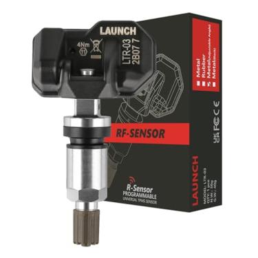Imagem de LAUNCH Sensor TPMS LTR-03 315 MHz 433 MHz dupla frequência rosqueada ângulo ajustável válvula de metal sistema de monitor de pressão de pneu programável substituir OE-sensor