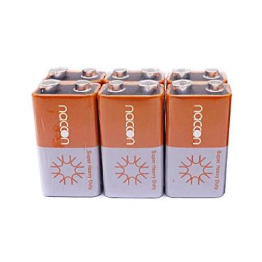 Imagem de Bateria de carbono-zinco 9V super resistente, uso único, bloco 6F22 (6 baterias)