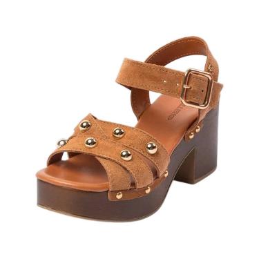 Imagem de Sandália Feminina Salto Bloco Médio Leveza Conforto Bottero