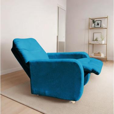 Imagem de Poltrona Para Extensão De Cílios Reclinável Suede Imperio Moderno Turquesa