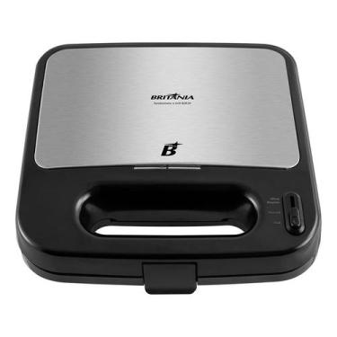 Imagem de Sanduicheira E Grill Britânia Bgr20 Chapas Antiaderentes 150 Cor Preto
