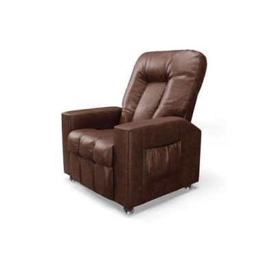 Imagem de Poltrona do Papai Reclinável Para Cinema Sora PU FH1 - D'Rossi, Marrom