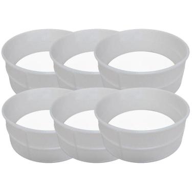 Imagem de Kit 6 Formas Para Queijo Canastra De 1Kg Sem Fundo Injesul