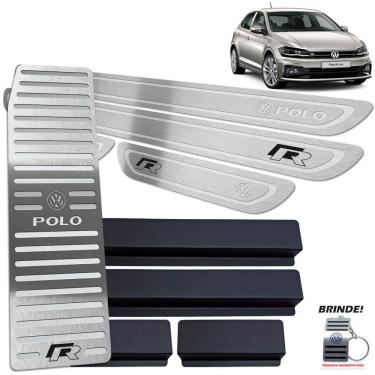 Imagem de Descanso + Soleiras Prata Baixo Relevo Polo R-Line Aço inox