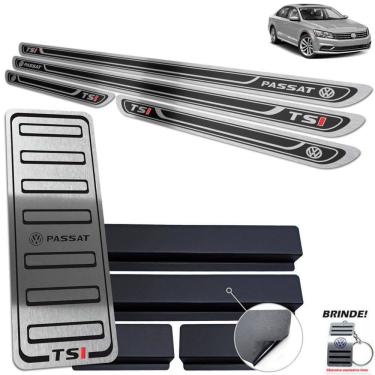 Imagem de Descanso + Soleira Preto Alto Relevo Passat Tsi 2016 a 2020