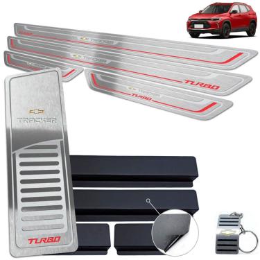 Imagem de Descanso Soleira Tracker Turbo 2020 2022 Prata Baixo Relevo