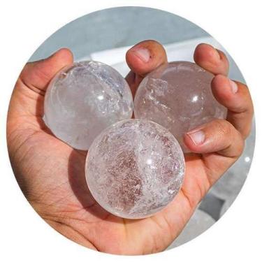 Imagem de 10 Mini Esferas de Pedra Cristal Natural de 50 a 55 mm - Tipo B - Cris