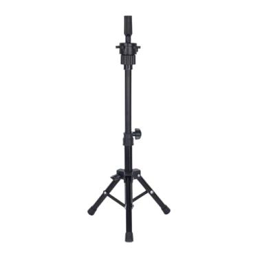Imagem de Ysyqkn Suporte para cabeça de manequim, tripé, maquiagem, perucas, salão de beleza, tranças, mesa, suporte para cabeça de peruca