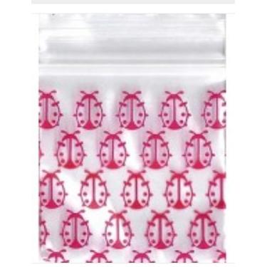 Imagem de 508.0-2.5 cm x 2.5 cm 1010 pequenos sacos de plástico seláveis de plástico com zíper de 2 mm (percevejo)