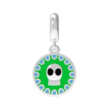 Imagem de Berloque de Prata 925 La Catrina Caveira Trina com Resina