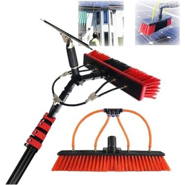 Imagem de ZLKDESC Limpador de janela com escovas, limpa-vidros, limpador de janela com rodo, janela extensível