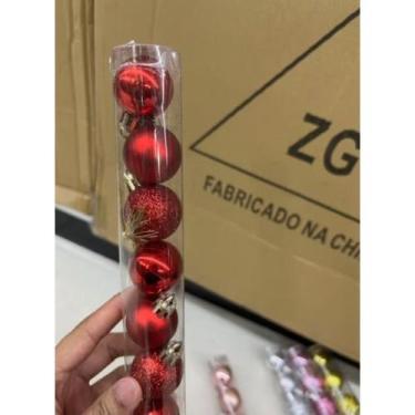Imagem de Tubo Com 12 Bolas 6CM/5CM/3CM Decoração Pendentes Enfeite Para Arvore 