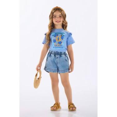 Imagem de Blusa Infantil em Algodão com Strass Up Baby, Azul, 6
