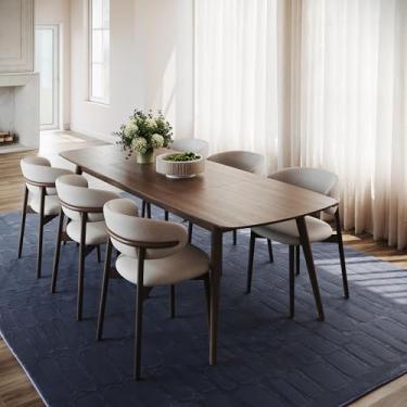 Imagem de Nuloom Belen Tapete geométrico 5 x 7 cm lavável à máquina para sala de estar, quarto, sala de jantar, entrada, azul