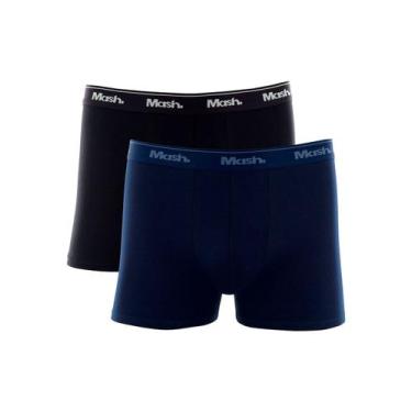 Imagem de Kit/2 Cueca Boxer Mash 110.04 Masculina Basic Algodão T. P/GG, G, Pt02